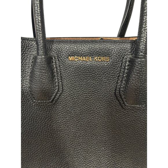 Michael Kors Small Leather Black Jet Set Tote Crossbody Bag Gold Hardware - Picture 4 of 10